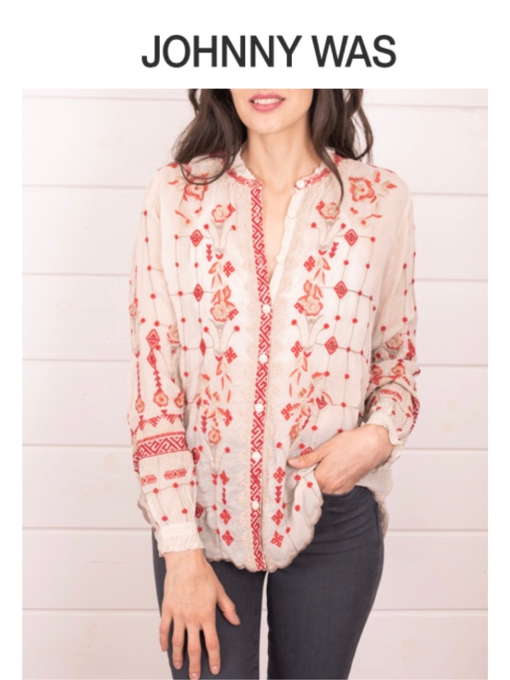 Johnny Was Tinsley Button Up Blouse